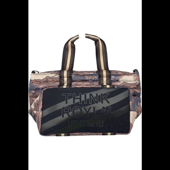 Think Royln Medium Tote Cargo Pockets Junior Wingman Cheetah Camo